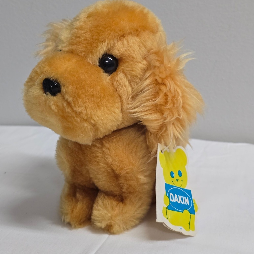 Vintage Dakin Cory Cocker‎ Spaniel Plush 1978 Tan Floppy Ears Retro Stuffed Toy